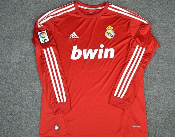 2011-2012 Real Madrid Red Retro LS Jersey